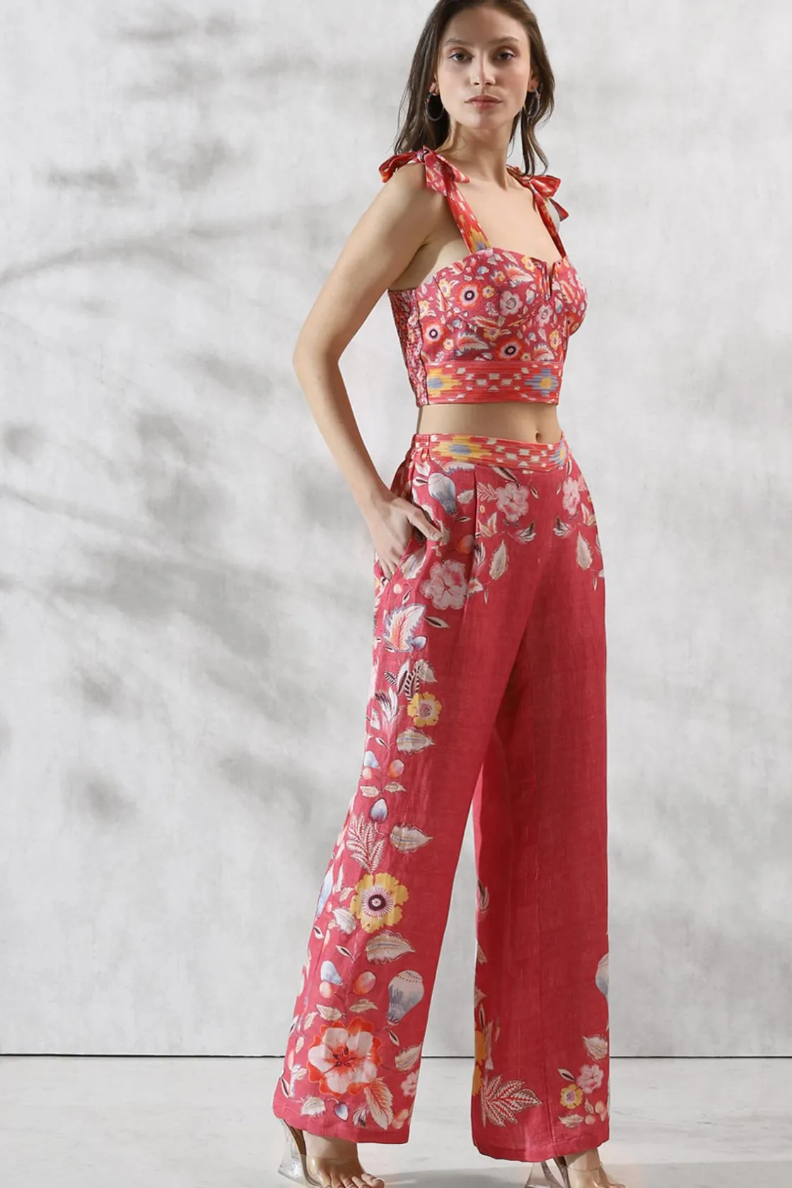 RANNA GILL Tops-Sasha Corset Coral