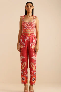 RANNA GILL Tops-Sasha Corset Coral