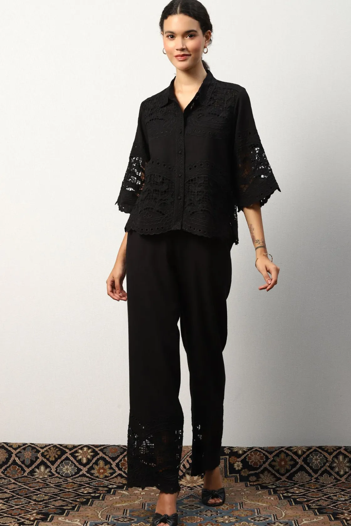 RANNA GILL Tops-Selena Blouse Black