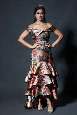 RANNA GILL Dresses-Shriya Saran In Renata Tiered Midi Dress Multi