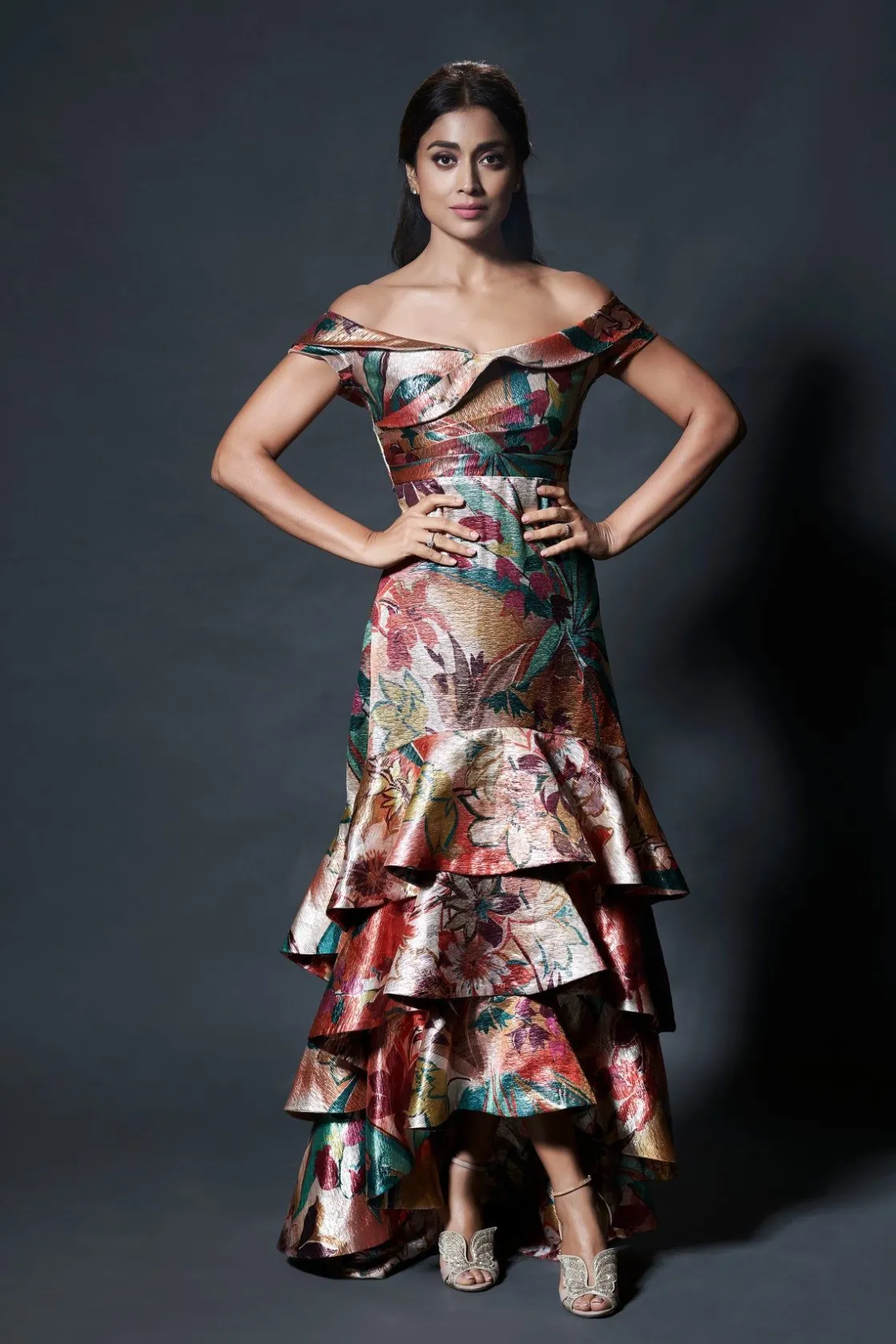 RANNA GILL Dresses-Shriya Saran In Renata Tiered Midi Dress Multi