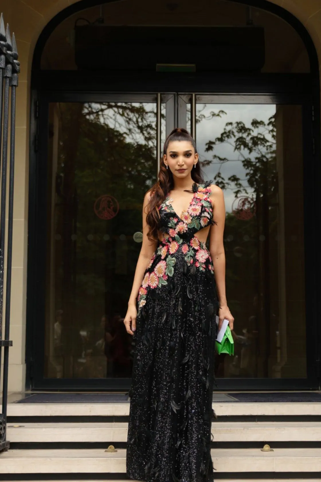 RANNA GILL Dresses-Sini Shetty In Della High-Slit Gown Black