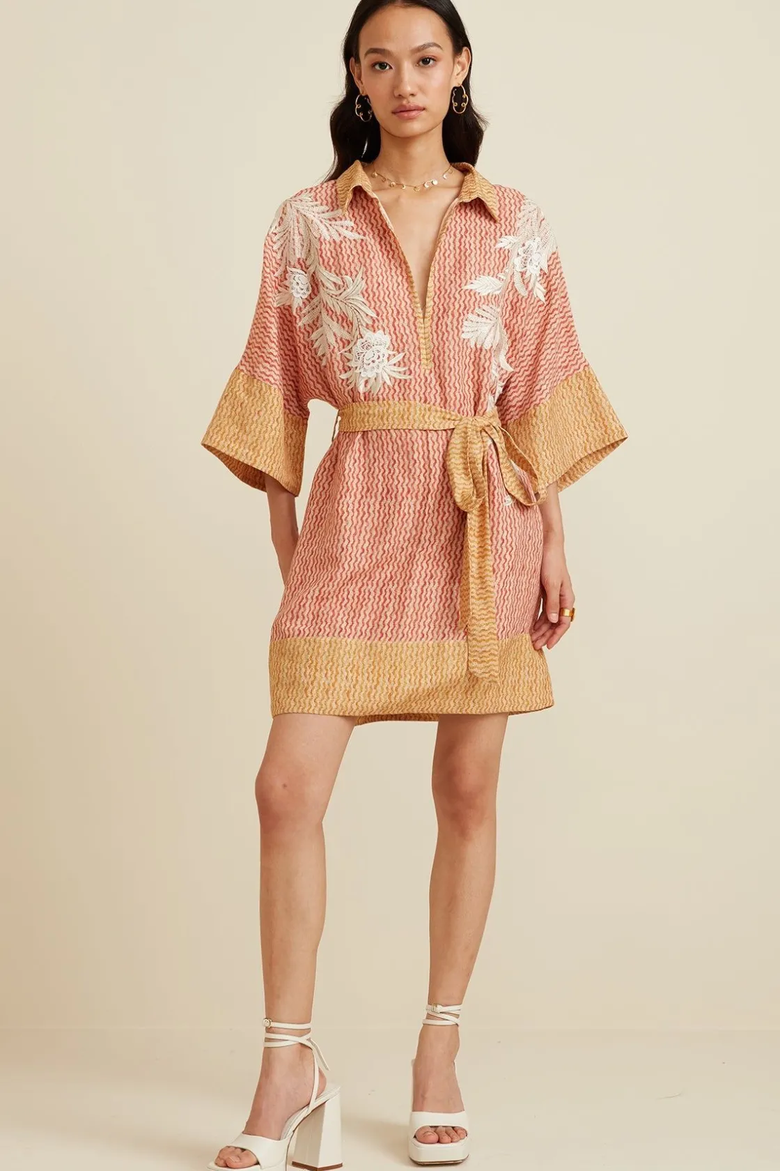 RANNA GILL Dresses-Stella Dress Red & Yellow