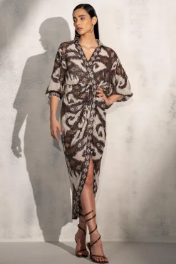 RANNA GILL Dresses-Stormi Dress Brown