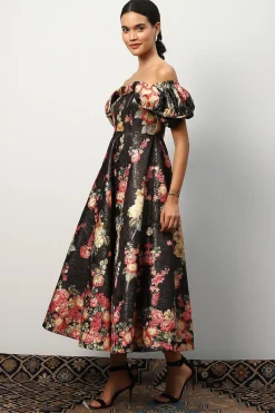 RANNA GILL Dresses-Teresa Off-Shoulder Midi Dress Multi