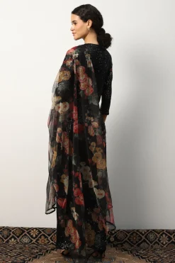 RANNA GILL Indian Tunic Sets-Trivana Tunic Set Black